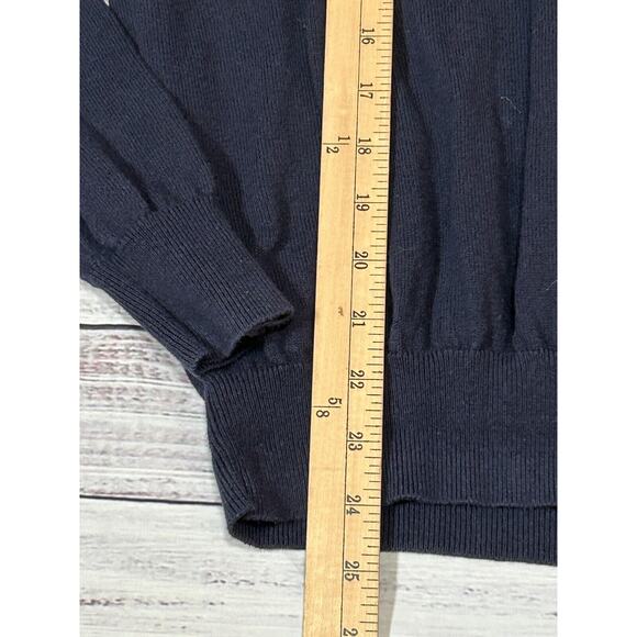 Jos. A. Bank Joseph Mens Blue Cashmere Blend Long Sleeve Pullover Sweater Size M - Picture 7 of 8